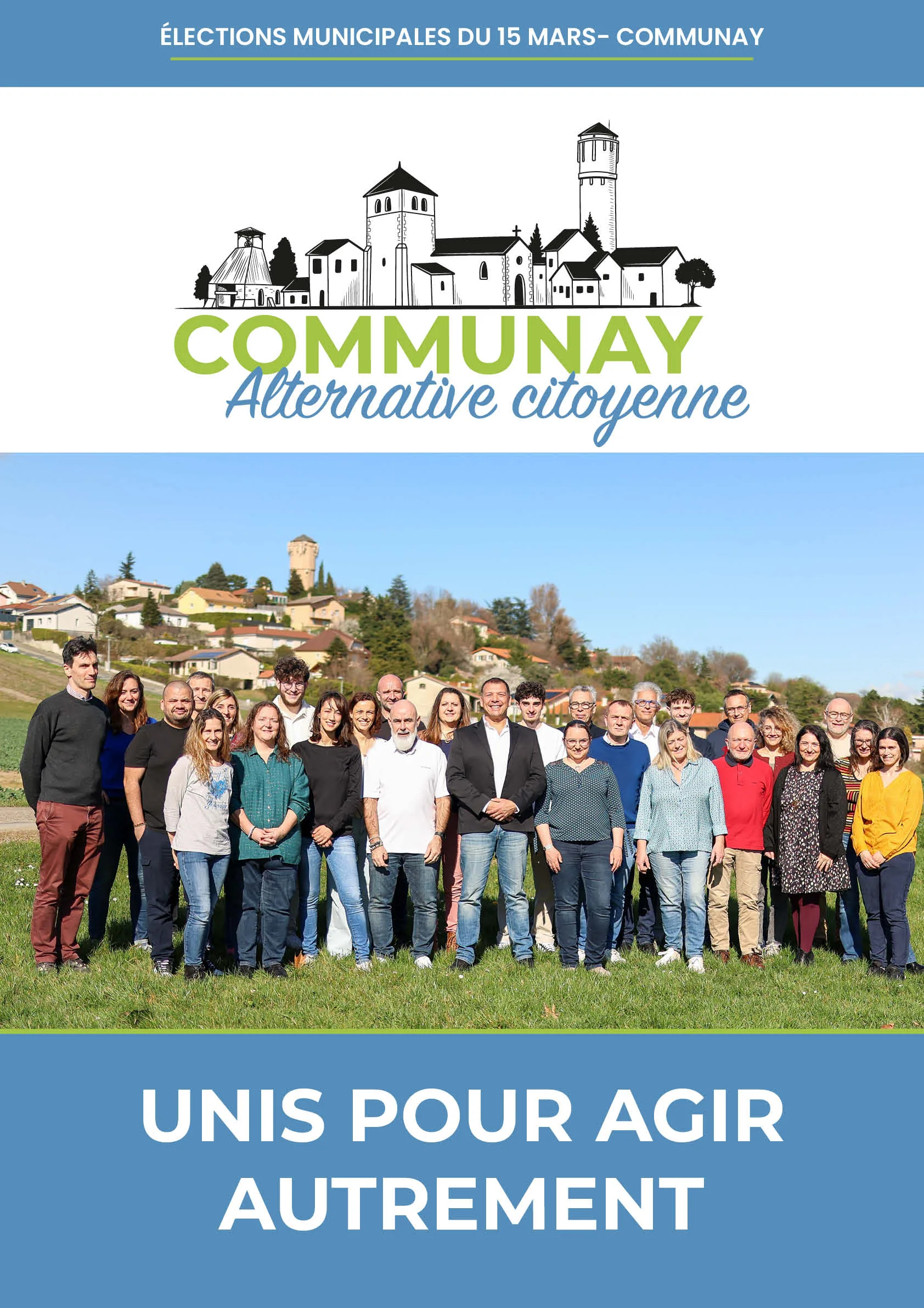 Affiche de campagne Unis pour agir autrement