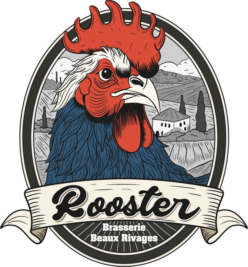 Logo du projet fictif Rooster pour une brasserie artisanale française