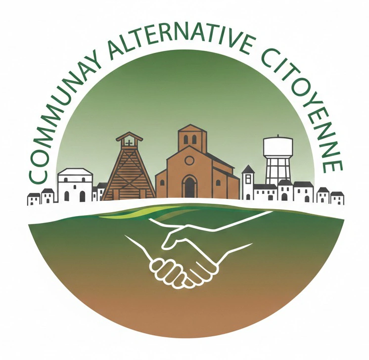 Premier logo de Communay Alternative Citoyenne généré avec ChatGPT