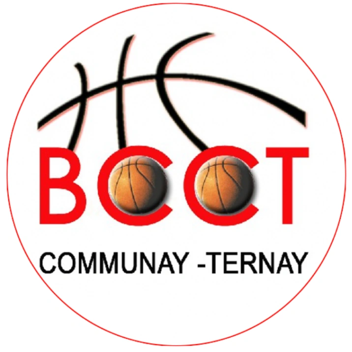 Logo actuel du Basket Club Communay Ternay avec ballon et lettres BCCT