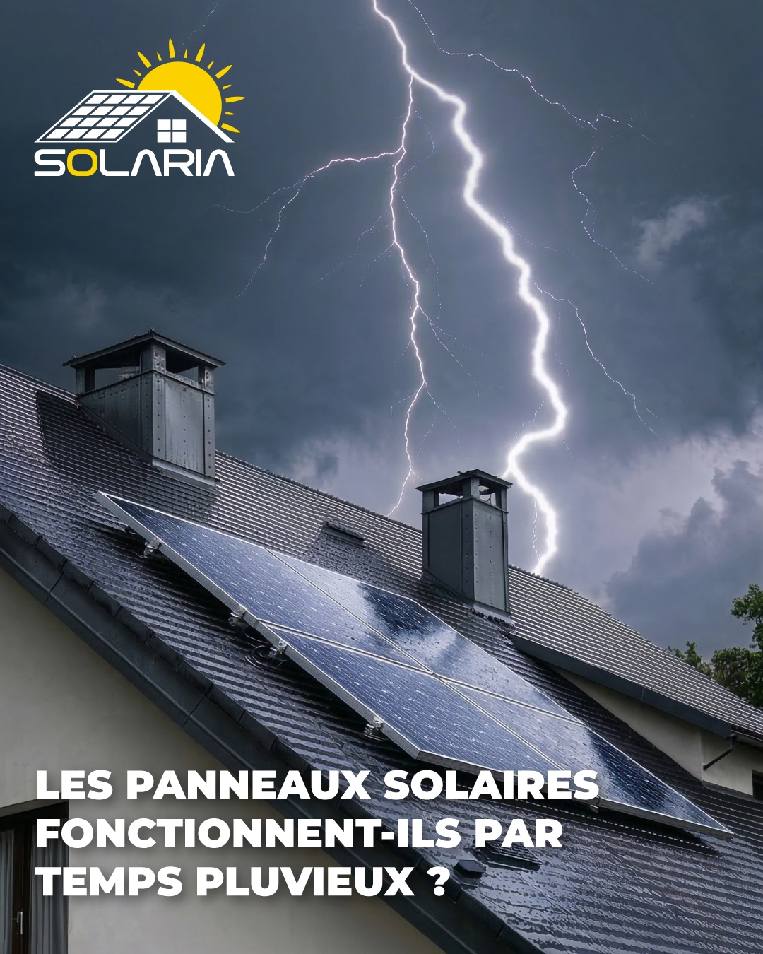 Publication Solaria sur les panneaux solaires par temps pluvieux