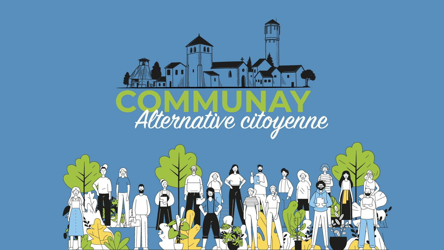 Supports de communication créés pour Communay Alternative Citoyenne